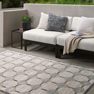 Jaipur Living Jaipur Modern Alaric Power-Loomed Blue And Gray Mosaic Area Rug — Low Pile, Durable Synthetic Finish 7'6"X9'7" RUG166355