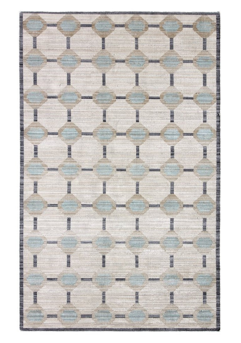 Jaipur Living Jaipur Alaric Power-Loomed Runner With Muted Mosaic Geometric Blue-Gray Design, Low Pile Durability 2'6"X8' RNR RUG166352