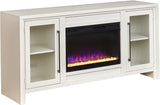 Tatum White 66" Fireplace Console MUU1942-WHI Aspenhome