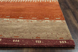 Rizzy Mojave MV3159 Hand Tufted Transitional Wool Rug Maroon 8' x 10'