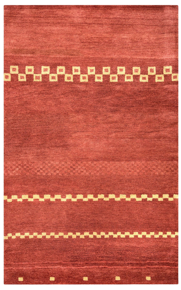 Rizzy Mojave MV3160 Hand Tufted Transitional Wool Rug Rust 8' x 10'