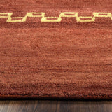 Rizzy Mojave MV3160 Hand Tufted Transitional Wool Rug Rust 8' x 10'