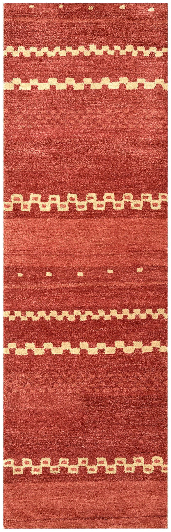 Rizzy Mojave MV3160 Hand Tufted Transitional Wool Rug Rust 2'6" x 8'