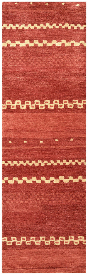 Rizzy Mojave MV3160 Hand Tufted Transitional Wool Rug Rust 2'6" x 8'