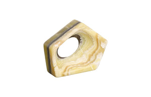 Phillips Collection Onyx Triangle Sculpture - Striking Zebra Design For A Bold Tabletop Statement And Timeless Elegance Multi Colored Stone ,Onyx Mx114026