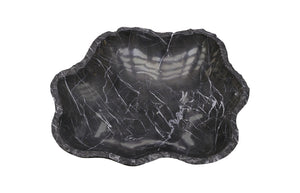 Phillips Collection Marble Bowl - Elegant Black Design With White Veins, Natural Beauty For Home Décor And Style Black Marble Mx114510
