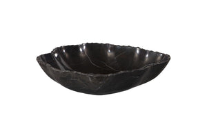Phillips Collection Marble Black Bowl - Handcrafted Natural Elegance with Unique White Veining for Home Decor & Styling MX114510