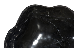 Phillips Collection Marble Black Bowl - Handcrafted Natural Elegance with Unique White Veining for Home Decor & Styling MX114510