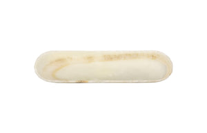 Phillips Collection Onyx Canoe Bowl - Stunning Aragonite Design For Modern Organic Decor, Perfect Accent Piece Gray Stone ,Onyx Mx114560