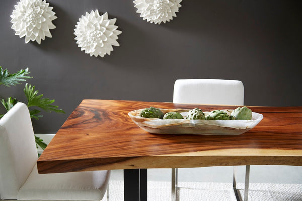 Phillips Collection Onyx Canoe Bowl – Hand-Carved Natural Stone Accent with Unique Banding for Elegant Home Décor MX114560