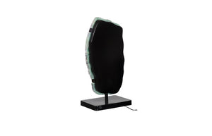 Phillips Collection Onyx Fluorite Stone Table Lamp with Black Base Sculptural Ambient Bedroom Glow MX114564