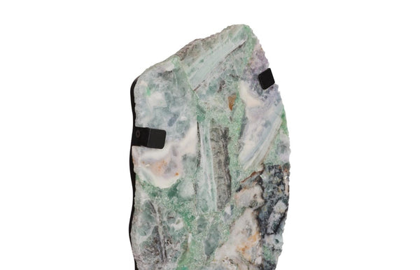 Phillips Collection Onyx Fluorite Stone Table Lamp with Black Base Sculptural Ambient Bedroom Glow MX114564