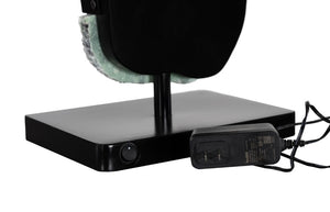 Phillips Collection Onyx Fluorite Stone Table Lamp with Black Base Sculptural Ambient Bedroom Glow MX114564