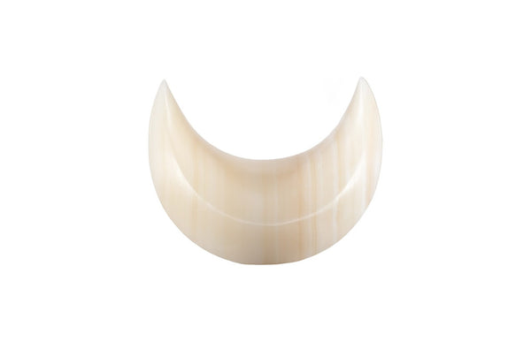 Phillips Collection Onyx Moon Sculpture - Hand-Carved Celestial Decor, Unique Off White Stone Accent for Modern Homes MX119946