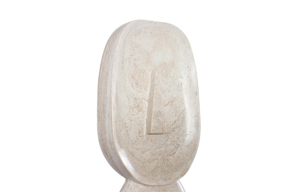 Phillips Collection Marble Bellagio Sculpture - Hand-Finished White Marble Accent for Modern and Classic Interiors Male MX120499
