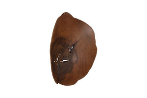 Phillips Collection Arruga Carved Wood Wall Art with Bleached Grain Rings for Coastal Minimalist Decor Brown 16 L x 2 W x 19 H MX121875