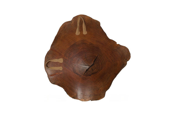 Phillips Collection Arruga Carved Wood Wall Art with Bleached Grain Rings for Coastal Minimalist Decor Brown 24 L x 4 W x 27 H MX121881