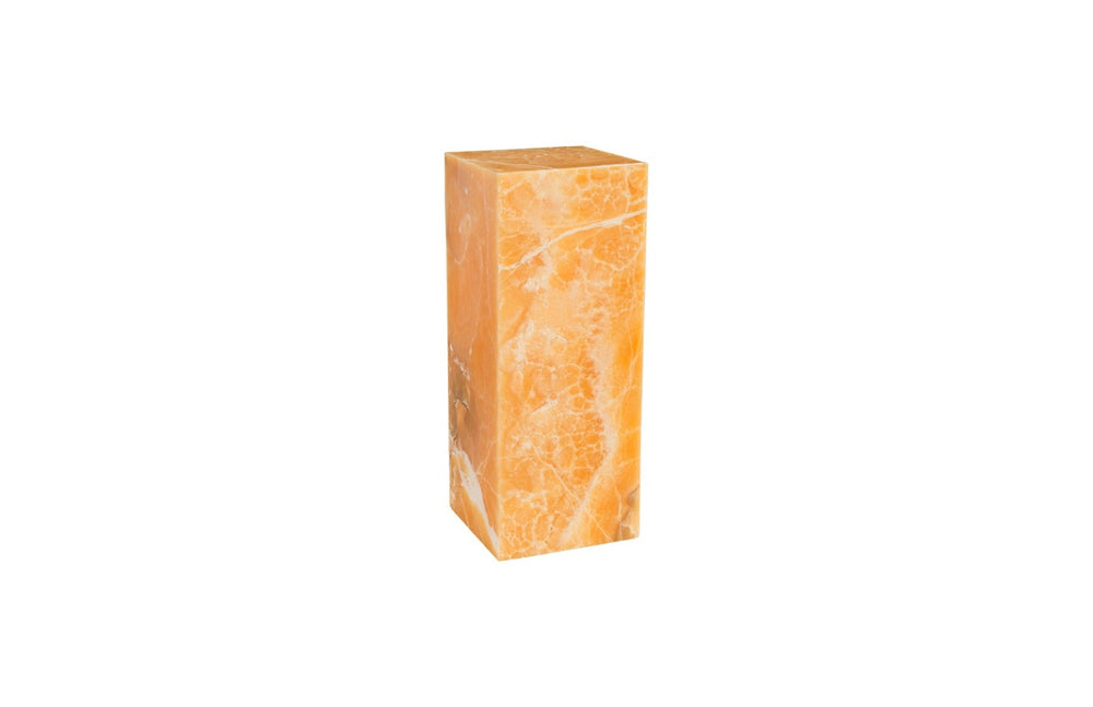 Phillips Collection Onyx Prism Lamp - Stunning Orange Glow, Unique Design, Perfect For Home Decor & Ambient Lighting Orange,Amber,White Stone ,Onyx Mx87616