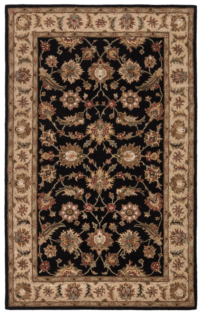 Jaipur Living Mythos Selene My03 Rug102967 Tufted Handmade 100% Wool Traditional Oriental Indoor Rug Black, Beige 100% Wool, 100% Cotton Rug102967