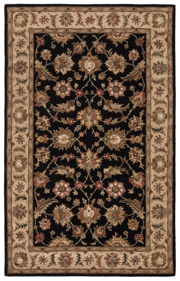 Jaipur Living Mythos Selene My03 Rug102967 Tufted Handmade 100% Wool Traditional Oriental Indoor Rug Black, Beige 100% Wool, 100% Cotton Rug102967