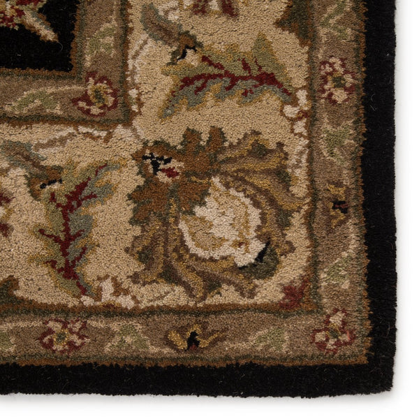 Jaipur Living Mythos Selene My03 Rug102968 Tufted Handmade 100% Wool Traditional Oriental Indoor Rug Black, Beige 100% Wool, 100% Cotton Rug102968