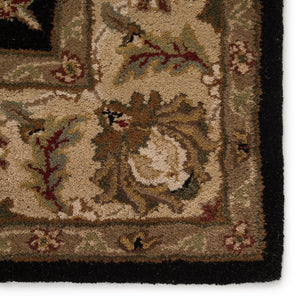 Jaipur Living Mythos Selene My03 Tufted Handmade 100% Wool Traditional Oriental Indoor Rug Black, Beige 100% Wool, 100% Cotton Rug102981