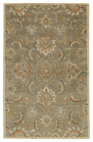 Jaipur Living Jaipur Living Abers Wool Tufted Medallion Rug Neutral Floral Vine for Elegant Rooms 8' x 10' RUG113286