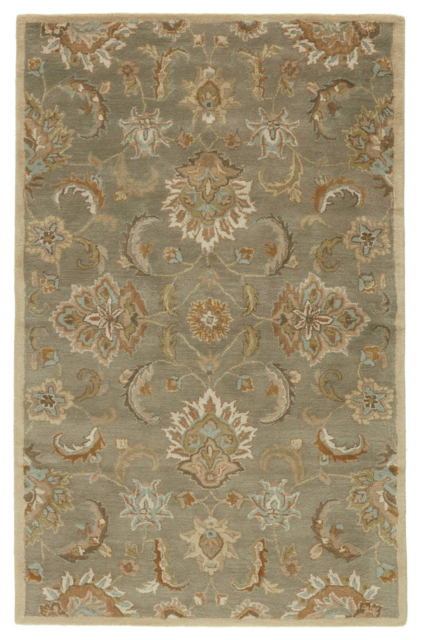 Jaipur Living Jaipur Living Abers Wool Tufted Medallion Rug Neutral Floral Vine for Elegant Rooms 8' x 10' RUG113286