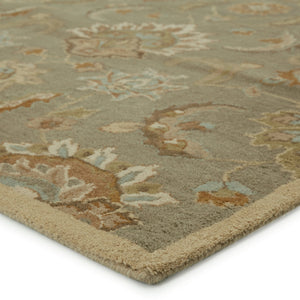 Jaipur Living Jaipur Living Abers Wool Tufted Medallion Rug Neutral Floral Vine for Elegant Rooms 8' x 10' RUG113286