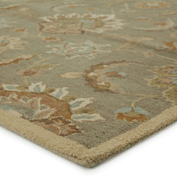 Jaipur Living Jaipur Living Abers Wool Tufted Medallion Rug Neutral Floral Vine for Elegant Rooms 8' x 10' RUG113286