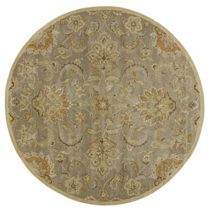Jaipur Living Jaipur Living Abers Wool Tufted Medallion Rug Neutral Floral Vine for Elegant Rooms 10' Round RUG113271