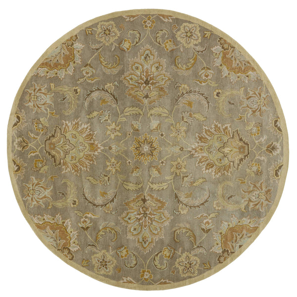 Jaipur Living Jaipur Living Abers Wool Tufted Medallion Rug Neutral Floral Vine for Elegant Rooms 10' Round RUG113271