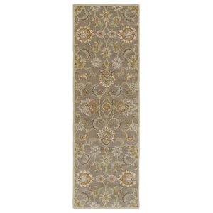 Jaipur Living Jaipur Living Abers Wool Tufted Medallion Rug Neutral Floral Vine for Elegant Rooms 2'6" x 8' Runner RUG113282