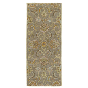 Jaipur Living Jaipur Living Abers Wool Tufted Medallion Rug Neutral Floral Vine for Elegant Rooms 2'6" x 6' Runner RUG113283