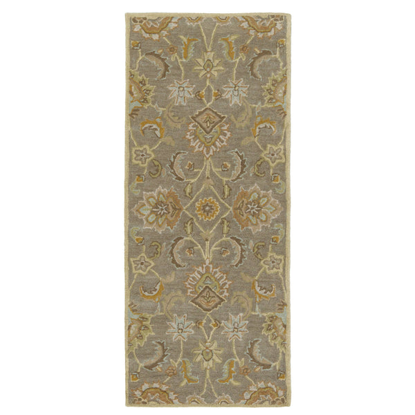 Jaipur Living Jaipur Living Abers Wool Tufted Medallion Rug Neutral Floral Vine for Elegant Rooms 2'6" x 6' Runner RUG113283
