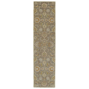 Jaipur Living Jaipur Living Abers Wool Tufted Medallion Rug Neutral Floral Vine for Elegant Rooms 2'6" x 10' Runner RUG113288