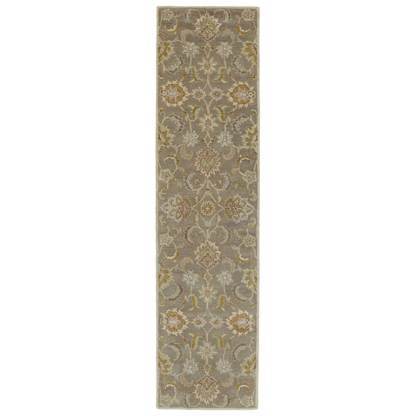 Jaipur Living Jaipur Living Abers Wool Tufted Medallion Rug Neutral Floral Vine for Elegant Rooms 2'6" x 10' Runner RUG113288