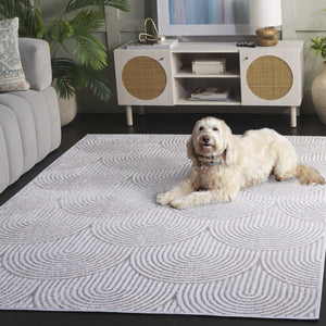 Safavieh Maya Contemporary Round Area Rug - Elegant Ivory And Beige Design For Modern Home Décor Ivory ,Beige 28%  Jute,23% Polyester Shrink,20% Polyester,15% Adhesive Material,14% Polyester Flash Mya102a-7r