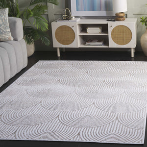 Safavieh Maya Contemporary Round Area Rug - Elegant Ivory And Beige Design For Modern Home Décor Ivory ,Beige 28%  Jute,23% Polyester Shrink,20% Polyester,15% Adhesive Material,14% Polyester Flash Mya102a-7r