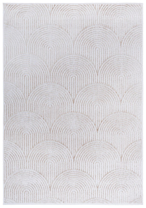 Safavieh Maya Contemporary Round Area Rug - Elegant Ivory And Beige Design For Modern Home Décor Ivory ,Beige 28%  Jute,23% Polyester Shrink,20% Polyester,15% Adhesive Material,14% Polyester Flash Mya102a-7r