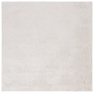 Safavieh Maya Contemporary Round Area Rug - Elegant Ivory And Beige Design For Modern Home Décor Ivory ,Beige 28%  Jute,23% Polyester Shrink,20% Polyester,15% Adhesive Material,14% Polyester Flash Mya102a-7r