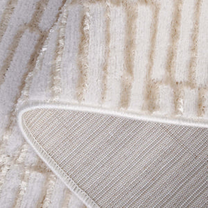 Safavieh Maya Modern Geometric Area Rug - Elegant Ivory And Beige Design For Stylish Living Spaces Ivory ,Beige 28%  Jute,23% Polyester Shrink,20% Polyester,15% Adhesive Material,14% Polyester Flash Mya107a-7sq