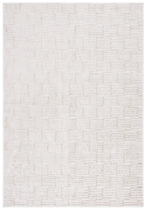 Safavieh Maya Modern Geometric Area Rug - Elegant Ivory And Beige Design For Stylish Living Spaces Ivory ,Beige 28%  Jute,23% Polyester Shrink,20% Polyester,15% Adhesive Material,14% Polyester Flash Mya107a-7sq