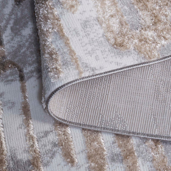 Safavieh Maya Modern Abstract Area Rug In Elegant Ivory And Grey Beige - Perfect For Any Room Décor Ivory ,Grey Beige 28%  Jute,23% Polyester Shrink,20% Polyester,15% Adhesive Material,14% Polyester Flash Mya110a-7r