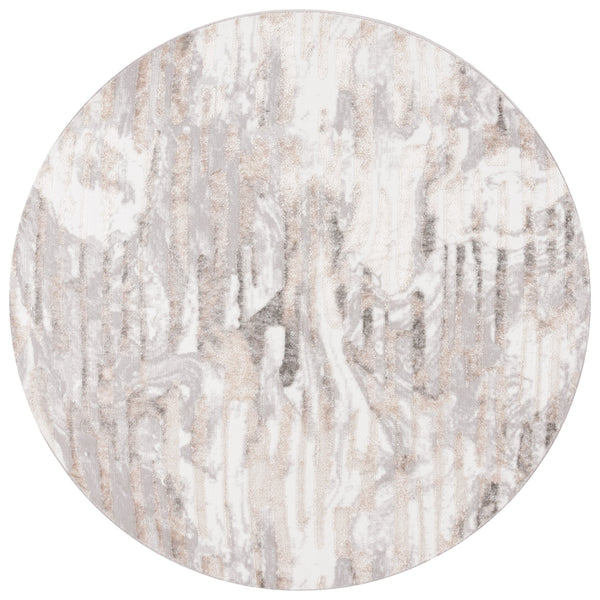 Safavieh Maya Modern Abstract Area Rug In Elegant Ivory And Grey Beige - Perfect For Any Room Décor Ivory ,Grey Beige 28%  Jute,23% Polyester Shrink,20% Polyester,15% Adhesive Material,14% Polyester Flash Mya110a-7r