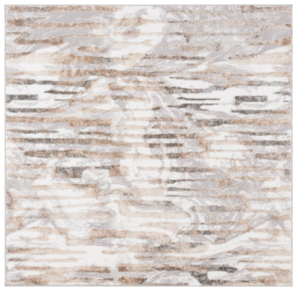 Safavieh Maya Modern Abstract Area Rug In Elegant Ivory And Grey Beige - Perfect For Any Room Décor Ivory ,Grey Beige 28%  Jute,23% Polyester Shrink,20% Polyester,15% Adhesive Material,14% Polyester Flash Mya110a-7r