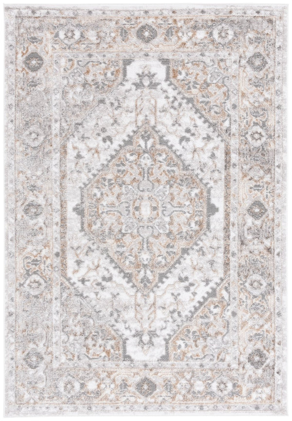 Safavieh Maya Modern Area Rug With Elegant Central Medallion Design For Timeless Home Décor Charm Ivory ,Grey Beige 28%  Jute,23% Polyester Shrink,20% Polyester,15% Adhesive Material,14% Polyester Flash Mya111a-28