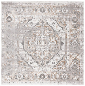 Safavieh Maya Modern Area Rug With Elegant Central Medallion Design For Timeless Home Décor Charm Ivory ,Grey Beige 28%  Jute,23% Polyester Shrink,20% Polyester,15% Adhesive Material,14% Polyester Flash Mya111a-28