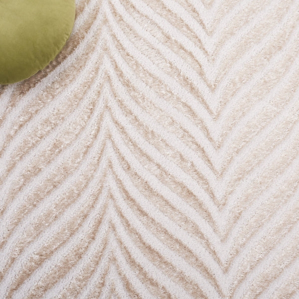 Safavieh Maya Exquisite Modern Chevron Area Rug For Timeless Elegance And Comfort In Any Home Decor Ivory ,Beige 28%  Jute,23% Polyester Shrink,20% Polyester,15% Adhesive Material,14% Polyester Flash Mya112a-7sq