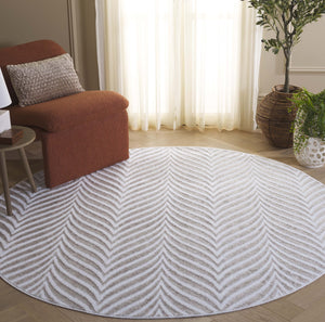Safavieh Maya Exquisite Modern Chevron Area Rug For Timeless Elegance And Comfort In Any Home Decor Ivory ,Beige 28%  Jute,23% Polyester Shrink,20% Polyester,15% Adhesive Material,14% Polyester Flash Mya112a-7sq